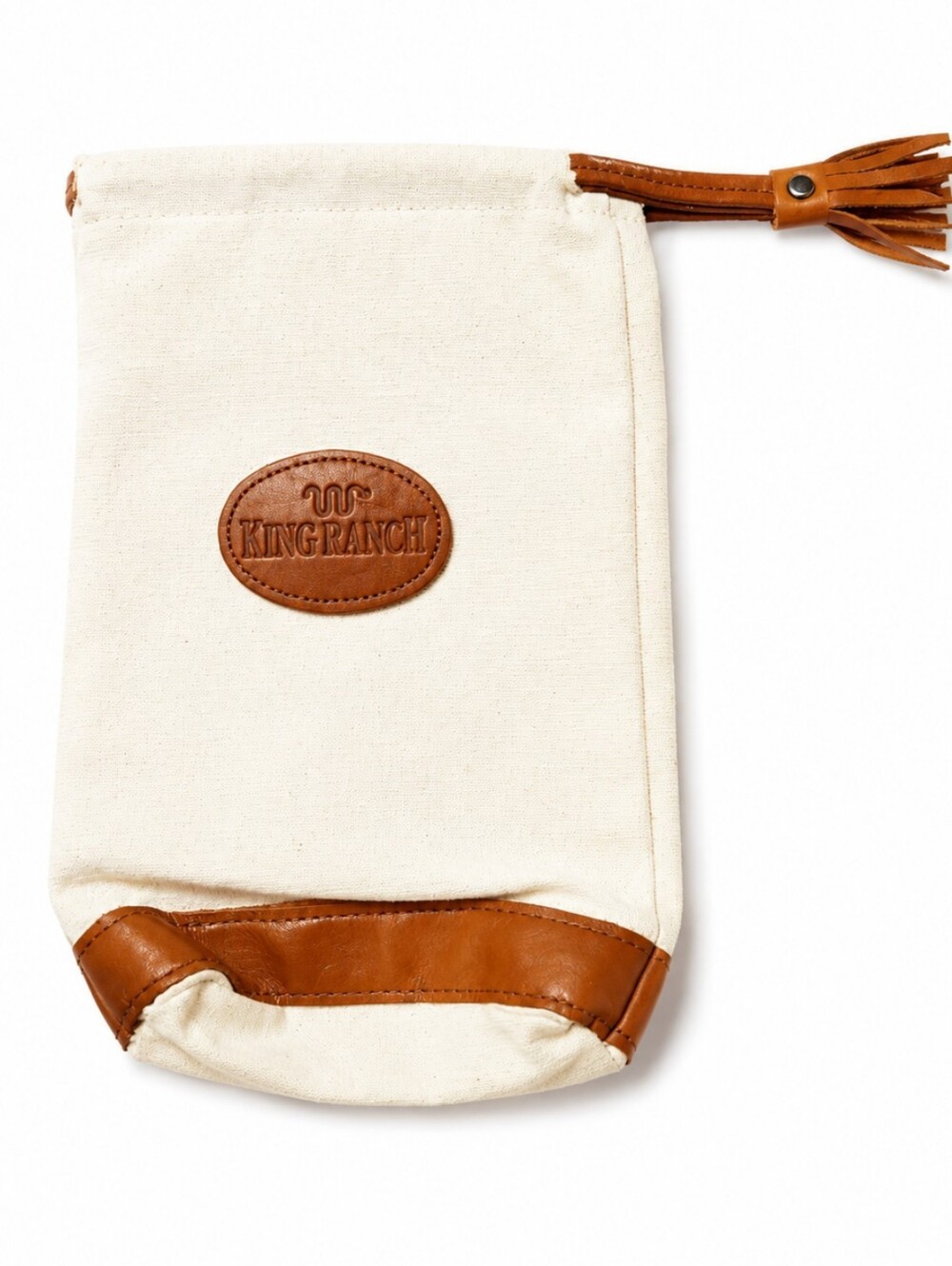 King Ranch Rare Canvas & Leather Bird Shooting Bag With Leather Drawstring